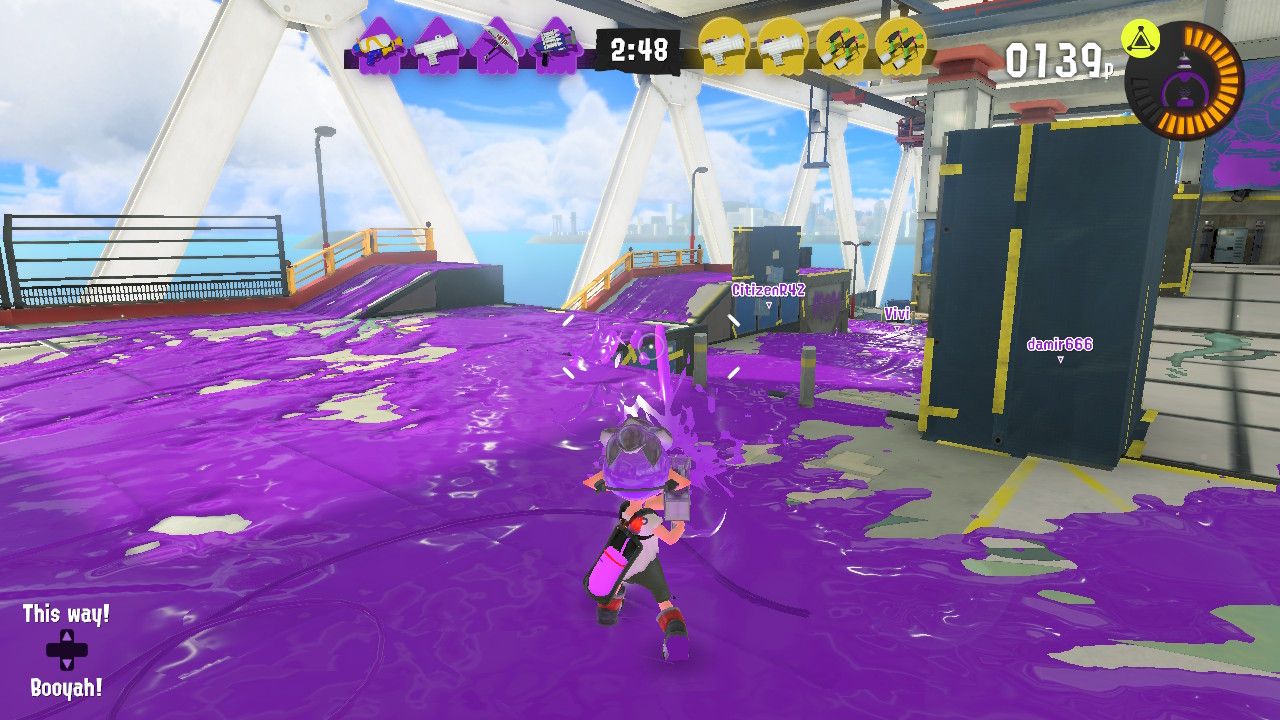 Splatoon 3 purple paint