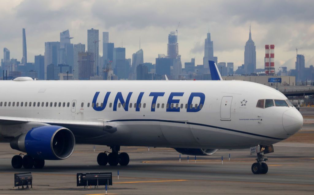 Airplanes at Newark Liberty International Airport in Newark, New Jersey