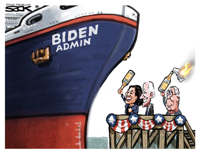 Political Cartoon U.S. Biden Harris McConnell