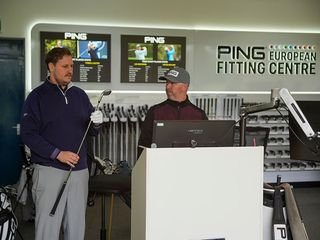 nick bonfield at a ping custom fitting