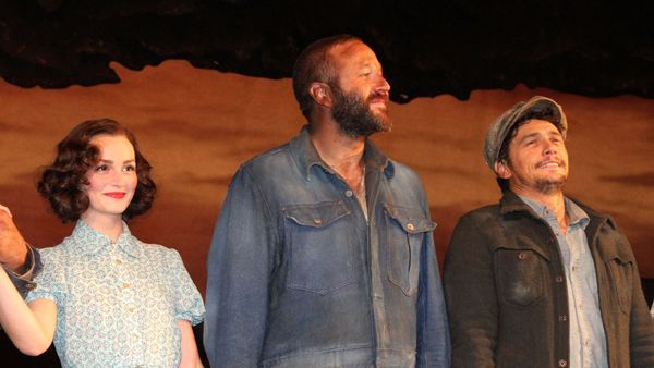 Jacket, Facial hair, Jeans, Denim, Beard, Dress, Leather jacket, Leather, Belt, One-piece garment,