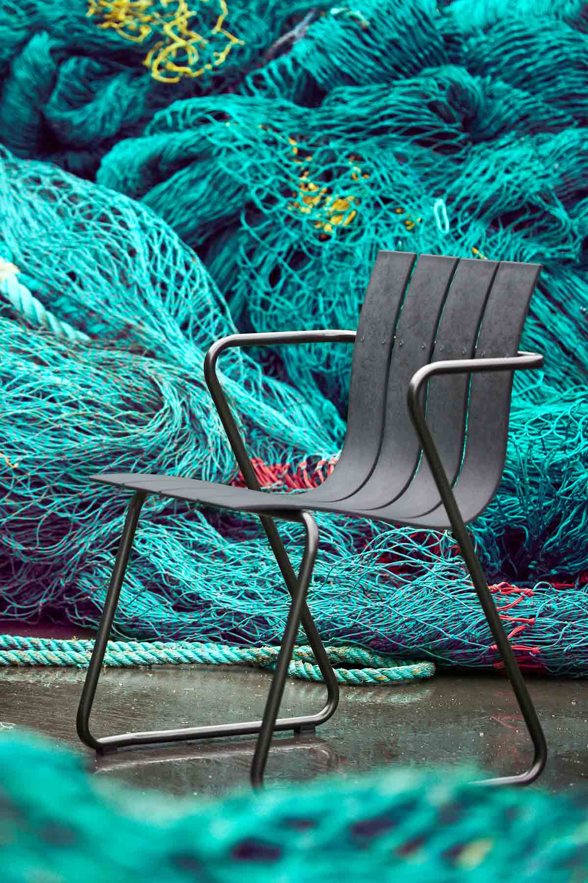 chairs made from recycled fishing nets