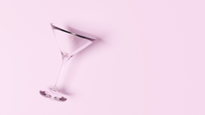 Empty martini cocktail glass