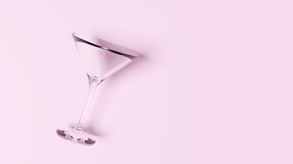 Empty martini cocktail glass