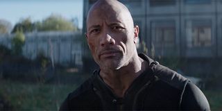 Luke Hobbs looking weary in Hobbs and Shaw