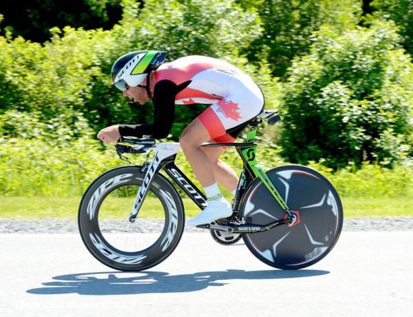 Svein Tuft (Canadian National Team) en route to victory in the stage 4 time trial at Tour de Beauce