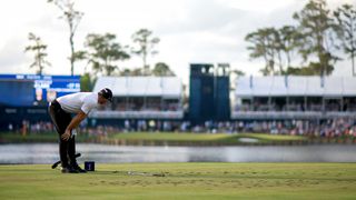 Wyndham Clark after his error at the 17th during the third round of The Players Championship