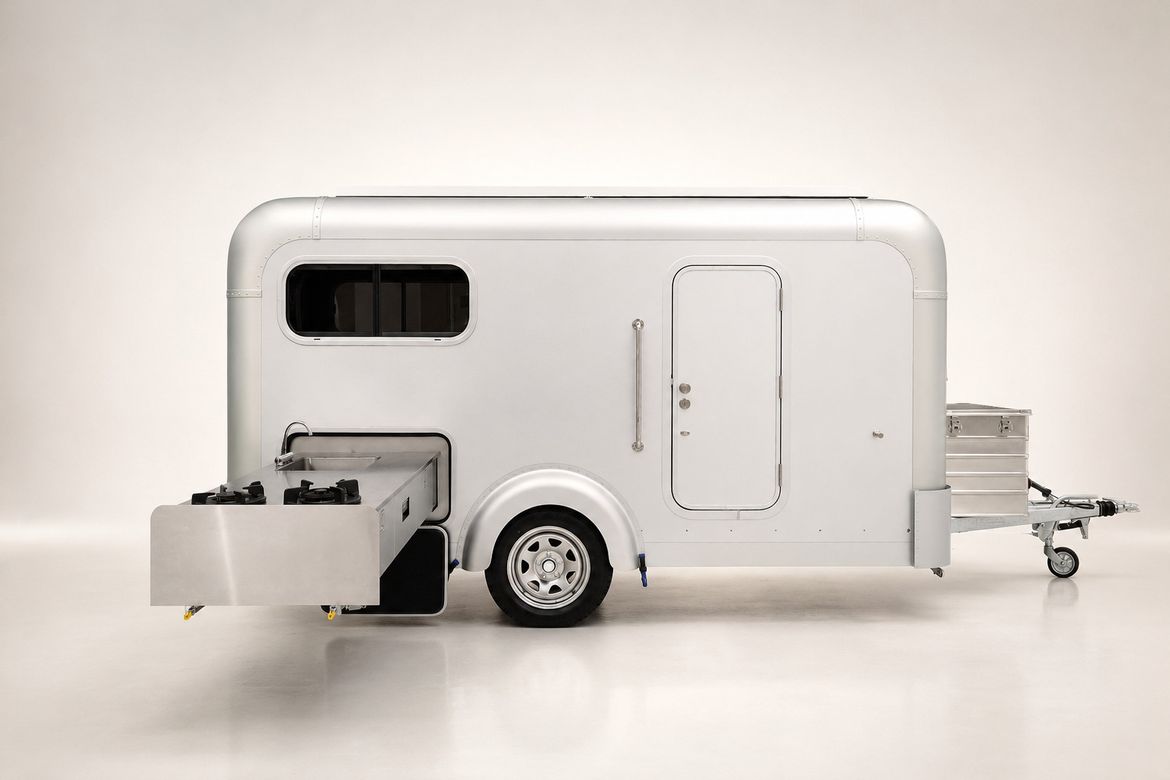 Aluminium caravan