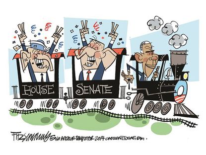Obama cartoon Senate House train