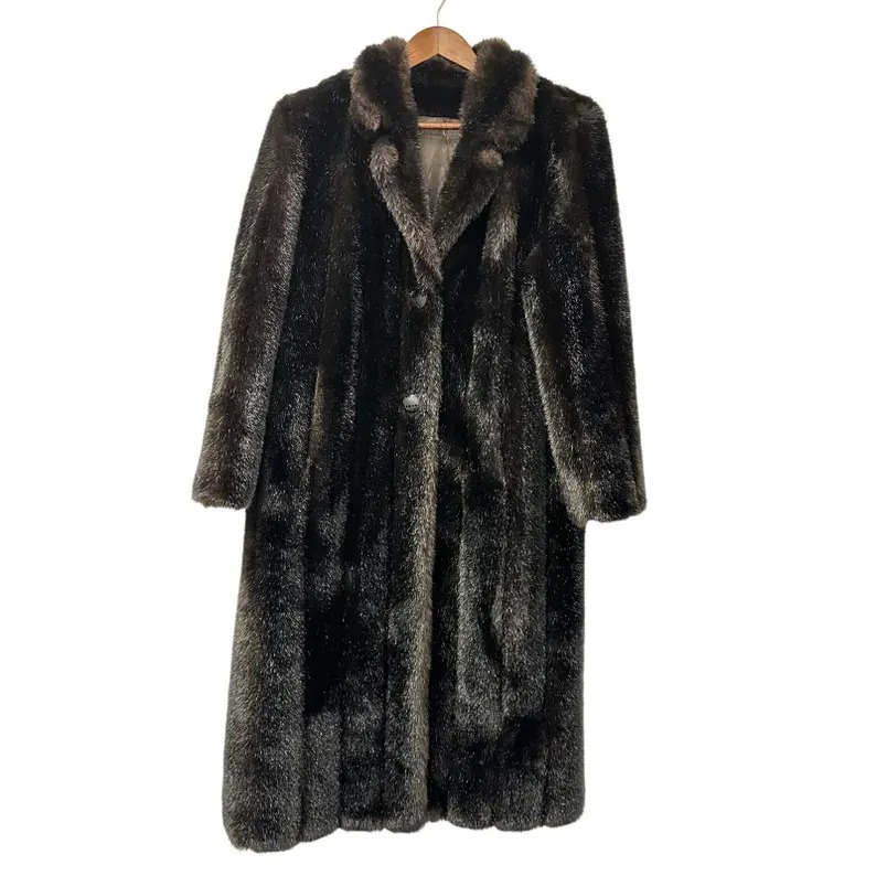 Vintage, Hillmoor New York Faux Fur Overcoat Brown