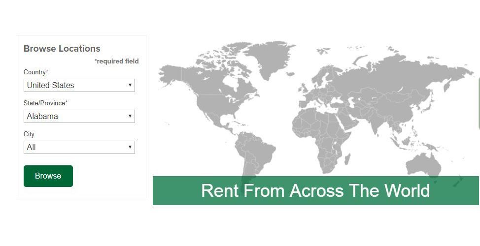 National rental offices are located across the world.