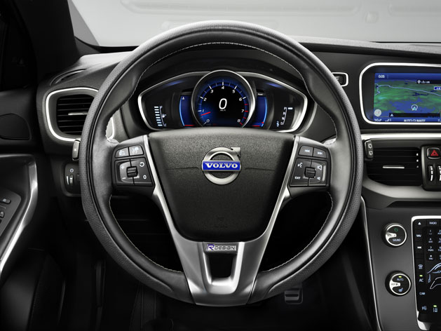 Cabin view of Volvo.