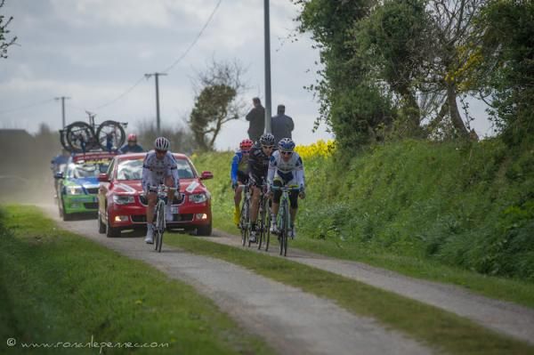 Jacek Morajko (Vacansoleil-DCM), Cl&eacute;ment Koretzky (La Pomme-Marseille), Benoit Jarrier (Veranda Rideau - Super U) and R&eacute;my Cusin (Team Type 1).