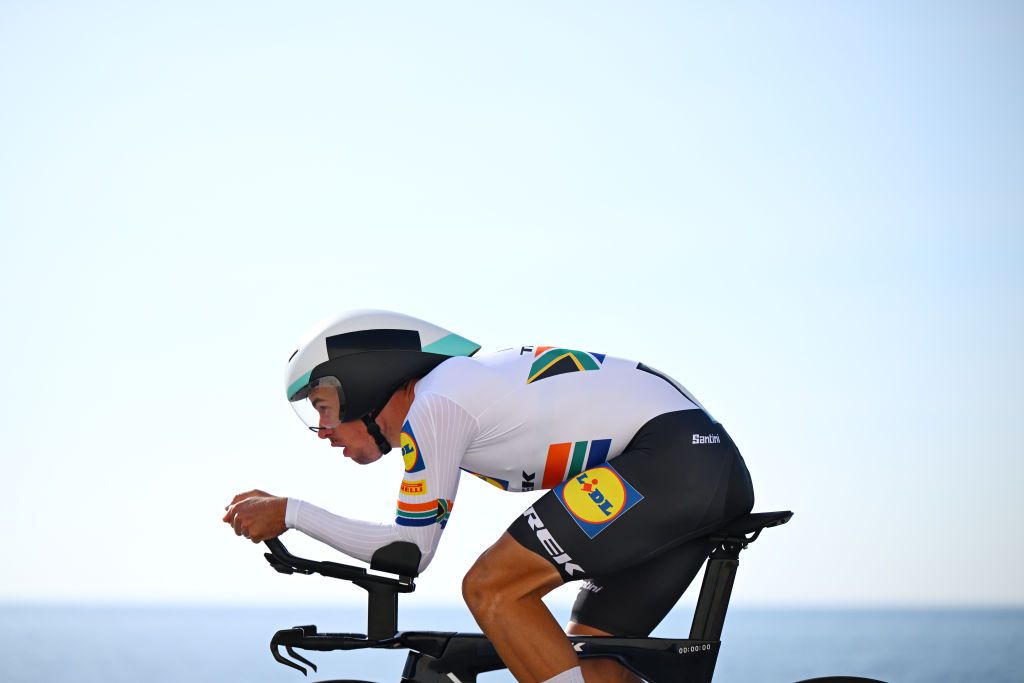 Ryan Gibbins showed off his new South African champion's jersey at the Tour de la Provence