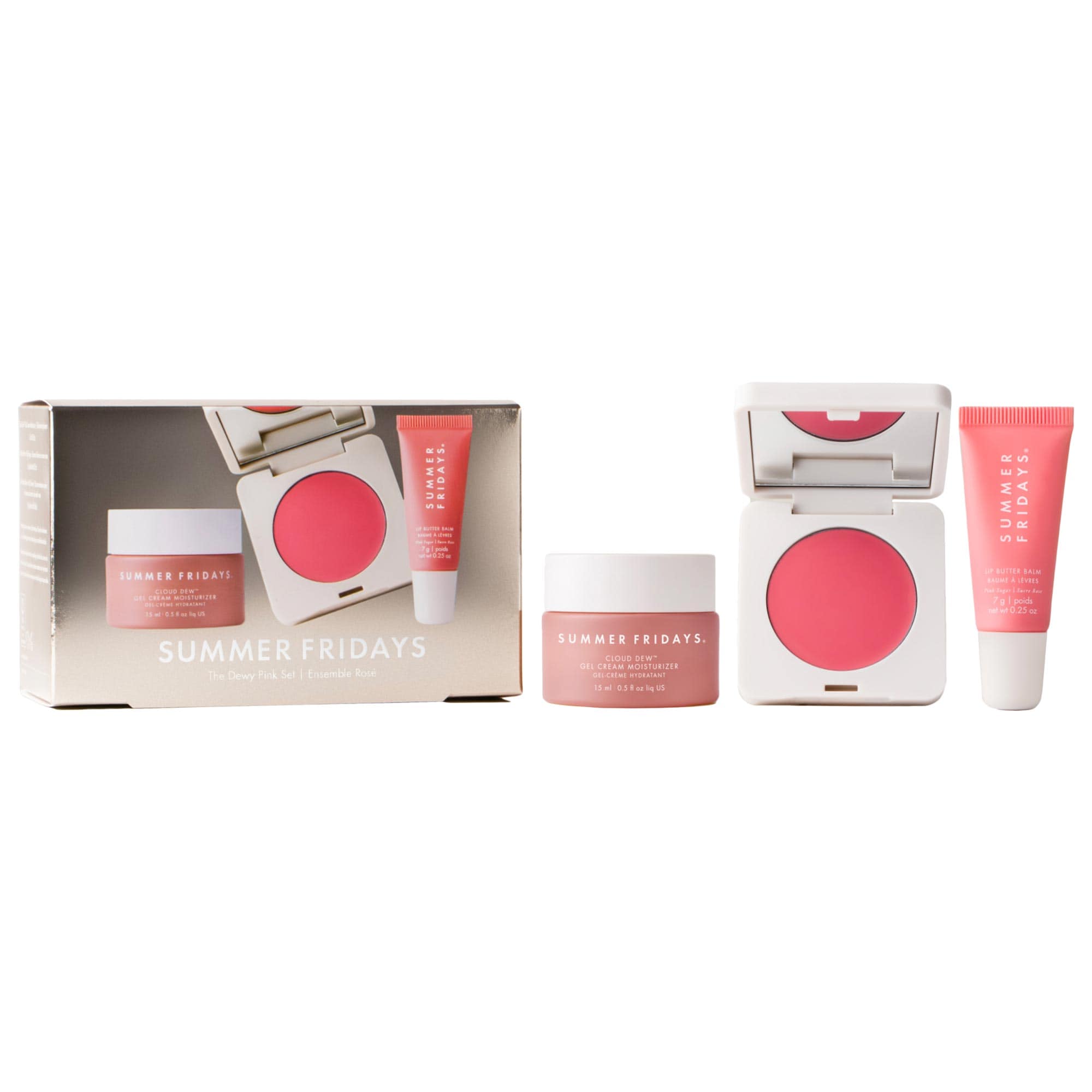 The Dewy Pink Set With Mini Lip Butter Balm in Pink Sugar