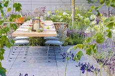 Garden design with a dining area