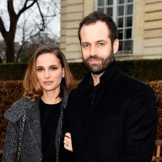 Natalie Portman and Benjamin Millepied at the Christian Dior show at Paris Fashion Week Haute Couture Spring/ Summer 2015