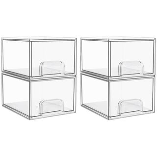 Two acrylic storage drawers