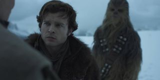Han in Solo, with Chewie in the background
