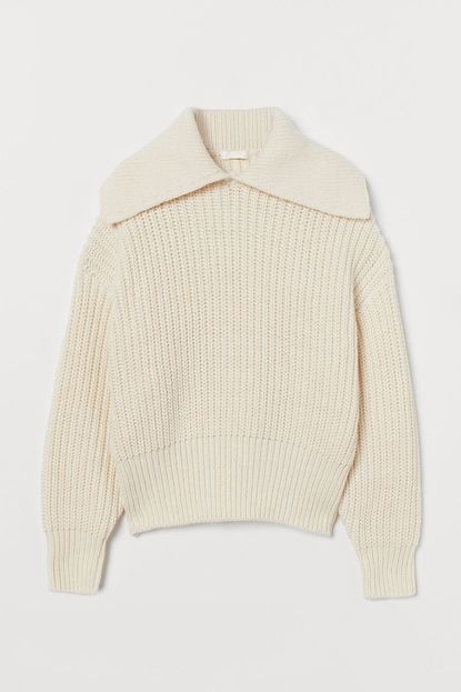 H&M Collared Rib-knit Sweater