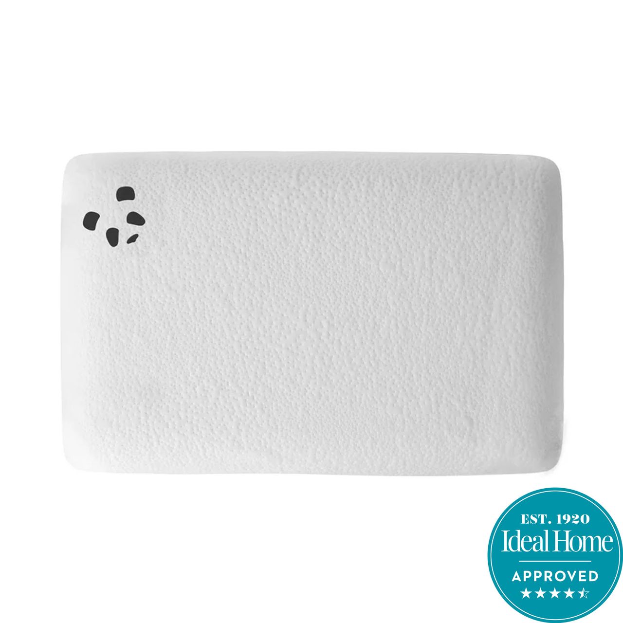 Panda Memory Foam Pillow with the Panda logo showing on white background