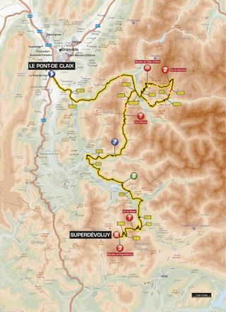 2013 Critérium du Dauphiné stage 7 map