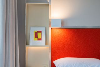 The head board and shelving