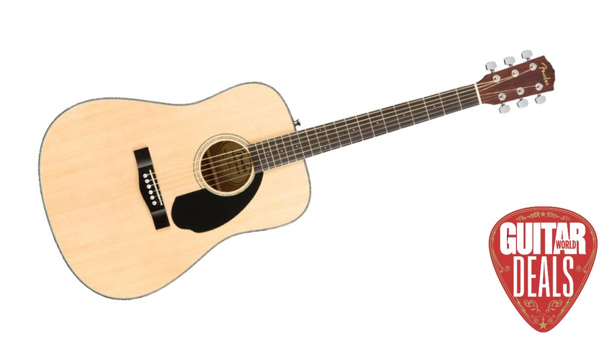 Fender CD-60S acoustic guitar on a white background