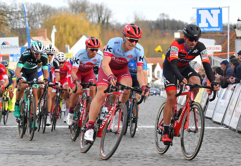 Jenthe Biermans (Katusha - Alpecin) and Francisco Ventoso (BMC Racing)