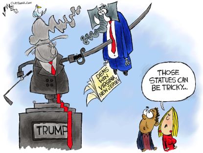 Political cartoon U.S. Democrats Virginia New Jersey election Trump