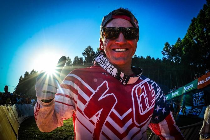 Aaron Gwin of Specialized Racing DH was unstoppable as he claimed first place in the elite men's downhill in Pietermaritzburg and took the early advantage in the 2014 UCI World Cup