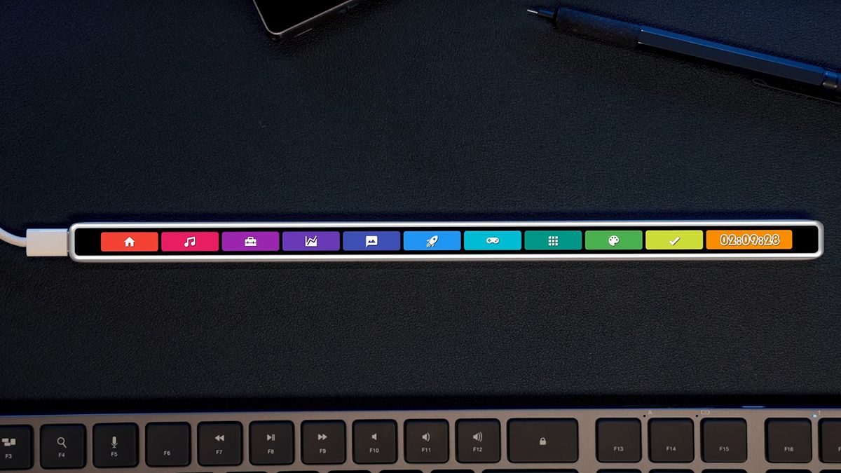 Apple Touch Bar turns into a 9 standalone gadget — Flexbar features a 10-inch aluminum body with a 2K AMOLED display that communicates with a USB-C cable