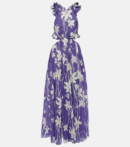 Acadian Floral Cotton Maxi Dress