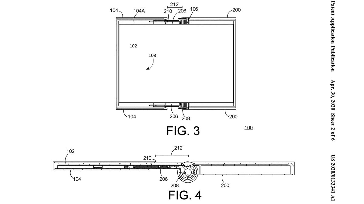 The foldable Pixel phone in its 'open state'