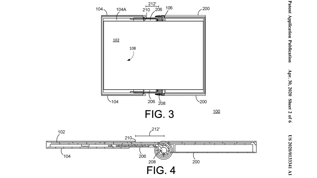 The foldable Pixel phone in its 'open state'