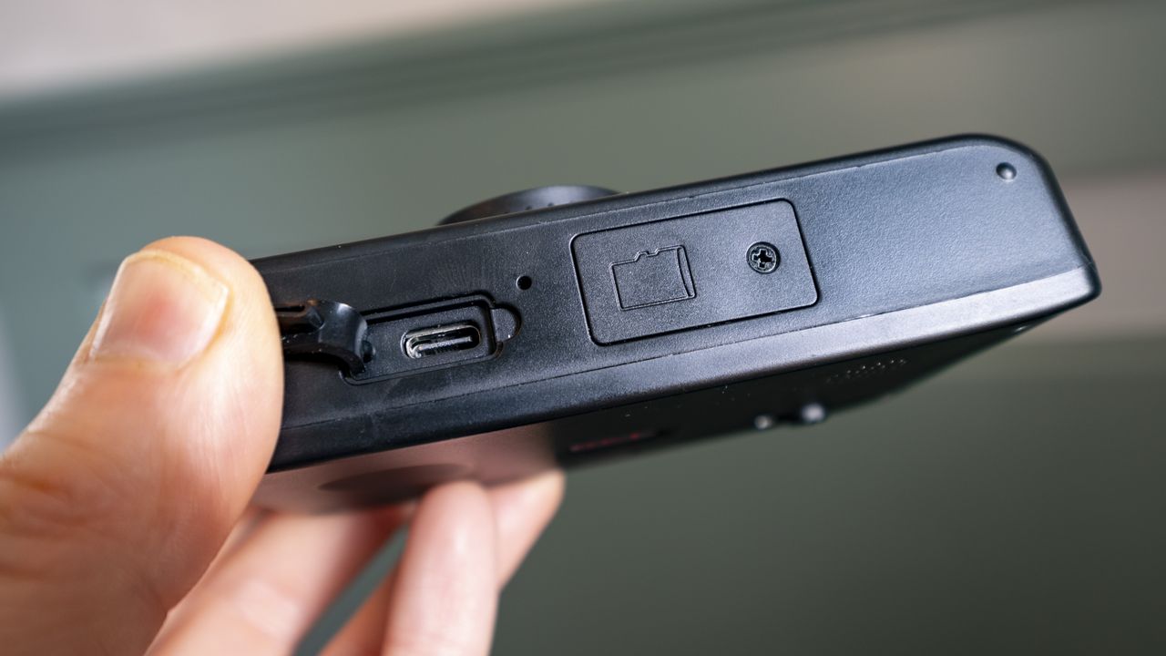 Underside of the Camp Snap camera with USB-C port