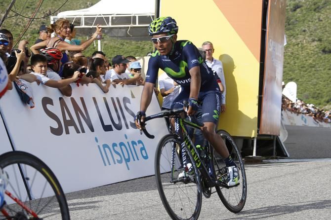Nairo Quintana (Movistar) comes across on stage 2