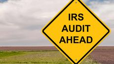 road sign saying IRS audit ahead