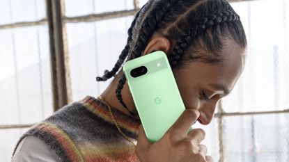 an image of a man using the Aloe Google Pixel 8a
