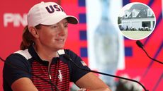 Stacy Lewis chats in a press conference