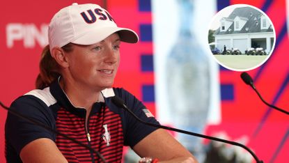 Stacy Lewis chats in a press conference