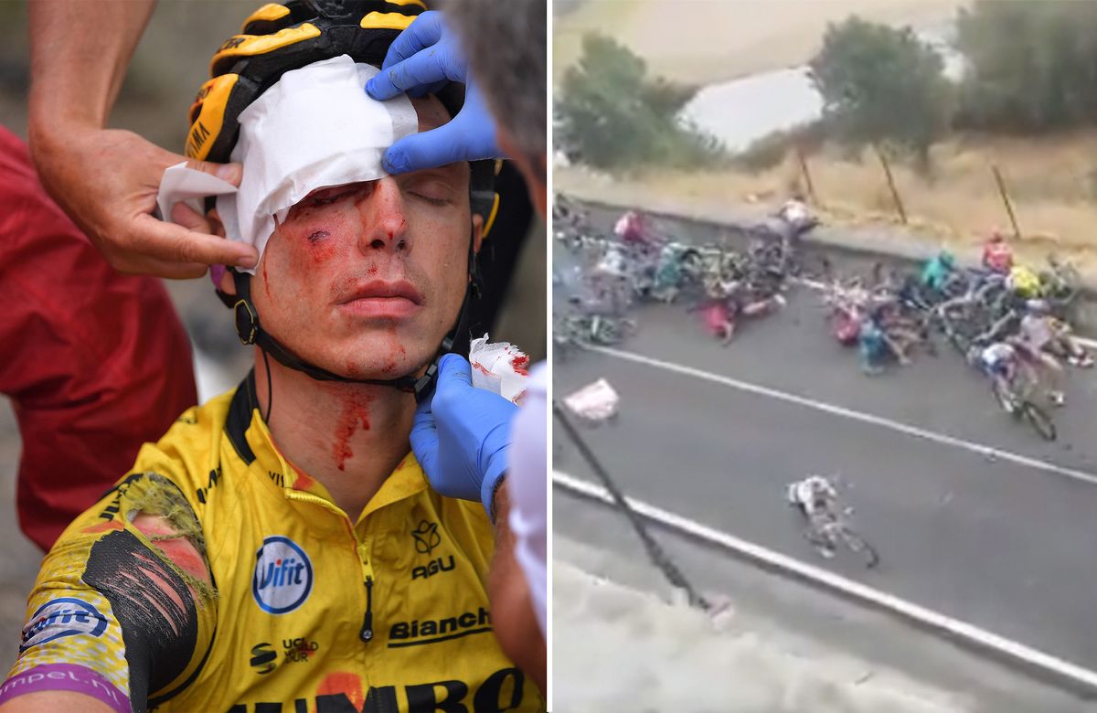 Fan footage shows massive Vuelta crash that brought down Roglič, López and Tony Martin