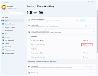 Windows 11 NAS sleep