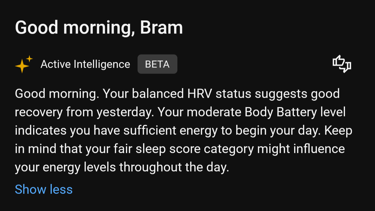 Garmin Active Intelligence