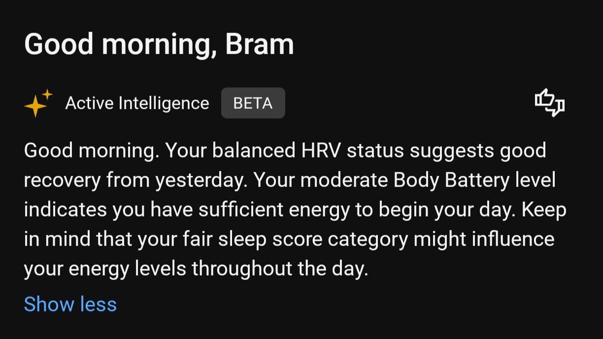Garmin Active Intelligence