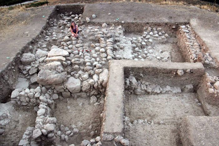 The jug with treasure was found just to the north of a &quot;massive structure,&quot; as the researchers call it, which may be a tower overlooking a valley.