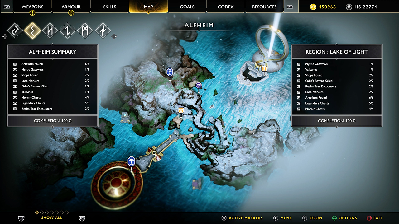 God of War - Alfheim map