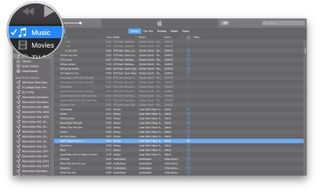 Select Music from the drop down menu