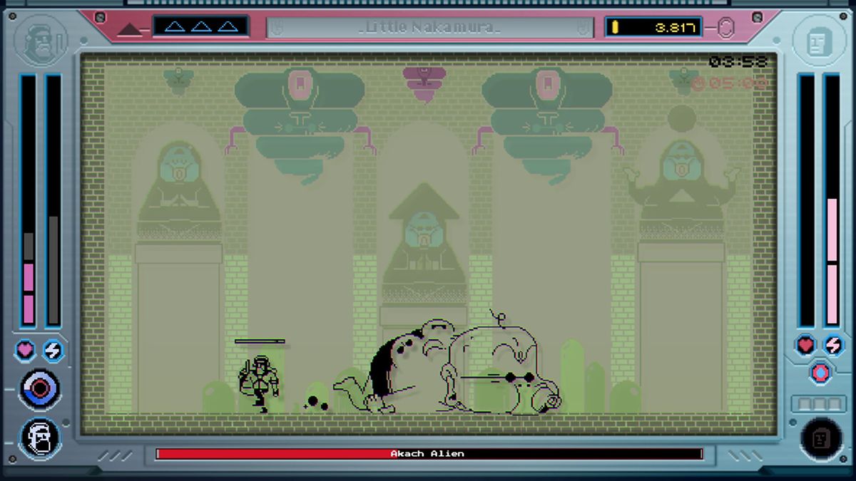 Future Knight retro indie game designed to look like the art style of Game &amp; Watch LCD handheld games