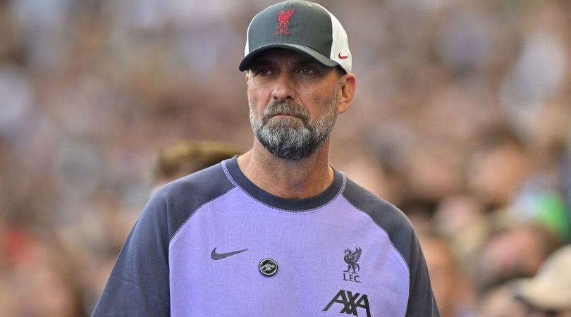 Liverpool&#039;s German manager Jurgen Klopp arrives ahead of kick-off in the English Premier League football match between Brighton and Hove Albion and Liverpool at the American Express Community Stadium in Brighton, southern England on October 8, 2023. (Photo by Glyn KIRK / AFP) / RESTRICTED TO EDITORIAL USE. No use with unauthorized audio, video, data, fixture lists, club/league logos or &#039;live&#039; services. Online in-match use limited to 120 images. An additional 40 images may be used in extra time. No video emulation. Social media in-match use limited to 120 images. An additional 40 images may be used in extra time. No use in betting publications, games or single club/league/player publications. / (Photo by GLYN KIRK/AFP via Getty Images)